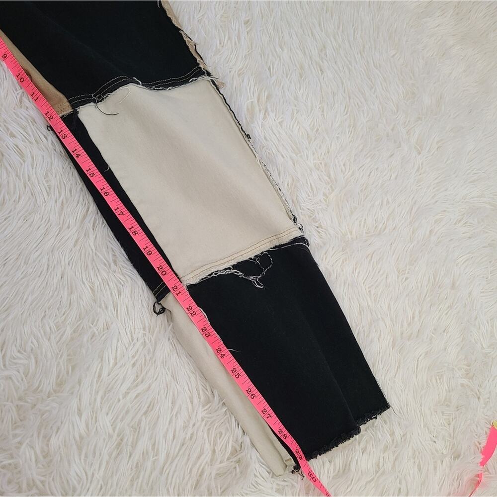 N/C Women's Color Block Patchwork Stretch Casual Trousers Size M - Picture 6 of 10